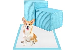 Maty do Sikania dla Psów, Vexillic Zawierające 40 Sztuk Podkładek dla Szczeniąt, 60 x 60 cm Podkładki Szkoleniowe dla Psów, Podkładki Higieniczne, Szczelna 6-Warstwowa z Szybkoschnącą Powierzchnią