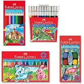 Faber Castell Faber-Castell 4'L&uuml; Boya Seti (12'Li Kuru-Sulu-Pastel-Ke&ccedil;eli Boya)