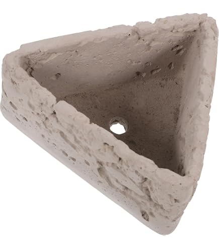 Ivyline Artstone Pflanzkübel 'Claire' – Dreieckig, Weiß, Frostbeständig, 26x14 Cm