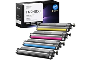 Timink TN248XL Toner Cartridge Replacement Brother TN248 TN248XL TN248CMYK Compatible for Brother HL-L3220CWE DCP-L3520CDWE MFC-L8390CDW MFC-L8340CDW HL-L8230CDW HL-L8240CDW MFC-L3740CDWE (4 Pack)