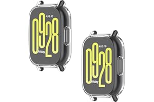 SEIAIYG Etui kompatybilne z Xiaomi Redmi Watch 5 Active, miękkie etui z TPU, kompleksowe, odporne na wstrząsy etui ochronne, przezroczyste + przezroczyste