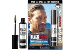 Blackbeard for Men Formula X Couleur instantanée moustache, barbe, sourcils et pattes – Rapide, facile, toilettage des homme (Light/Medium Brown, 12 ml (Pack of 1))