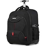 Zaino Trolley per PC Portatile da 17 pollici Borsa per Laptop con Ruote, Impermeabili, Bagaglio a Mano Viaggio per Uomo Donna