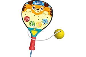 Clementoni | Baby Padel – Juguete Interactivo para Bebés de 12 Meses | Raqueta Educativa con Sonidos, Luces y Detección de Movimiento | Aprendizaje de Números y Colores | Idea de Regalo