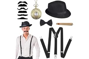 AUNGKWANG 1920s Accesorios Hombre, Great Gatsby Accesorios, Accesorios Años 20 Mujer, Accesorios Disfraz Años 20, Adecuado Para Baile, Halloween, Carnaval, Navidad