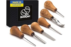 BeaverCraft Intaglio del legno SC05 Kit per intaglio del legno Set per intaglio del legno Intaglio del legno Scultura del legno Sgorbie Scalpelli per legno Intaglio Kit per la lavorazione del legno