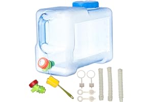 Sparkstarses Water Container, 5-22L Water Container with Tap, BPA-Free Camping Water Carrier, Plastic Water Tank for Kitchen, RV, Van, Truck, Camping, School, Hospital, Outdoor, Garden