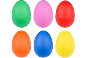 MFUOE 6 Pieces Musical Eggs Shakers Plastic Egg Shaker for Adult Percussion Maracas Egg Shakers with Miniature Iron Sand