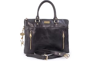 Catwalk Collection Handbags - Duża Damska Skórzana Torebka Typu Tote - Torba na Laptopa do Pracy - Aktówka z Paskiem na Ramię - Adele