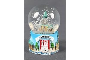 BUDDEL-BINI VERSAND Schneekugel klein Michel Kirche Hamburg Schüttelkugel Glitzerkugel Mitbringsel