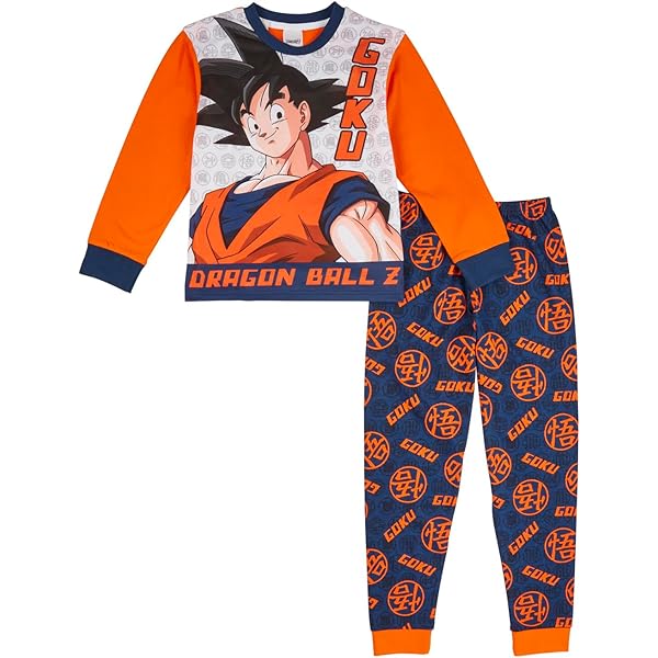 Pyjama Court Dragon Ball Pour Garçon - Manches Courtes - 100% Coton - Tailles Enfant
