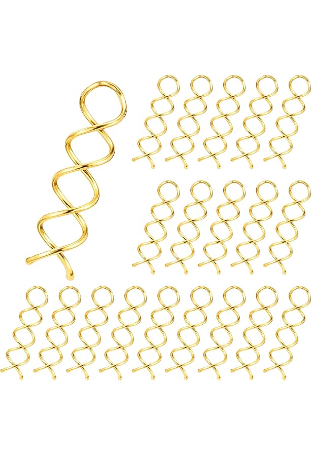 TUUXI 20 Spiral-Haarnadeln, Schwarz, Metall – Für Schnellen Dutt, Volle Frisuren – Ca. 5 X 1,3 Cm