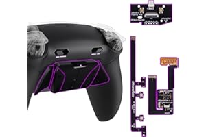eXtremeRate RISE4 Plus MAX Tasti Aggiuntivi Clicky Trigger Stop per ps5 Controller BDM-030/040/050,Palette Posteriori Back Button Remap Kit per ps5 Joystick-Senza Controller-Nero