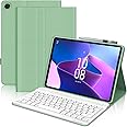 Keyboard Case for Lenovo Tab M10 Plus 10.6", Wireless Detachable Bluetooth Keyboard with Stand Cover for Lenovo Tab M10 Plus (3rd Generation) 10.6 Inch 2022 Tablet, Grass Green