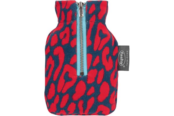 Fashy Mini varmvattenflaska 0,3 l med fodral korall lejon