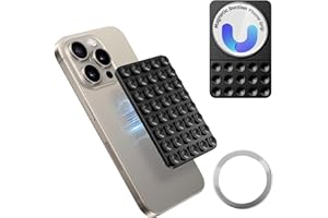 ERUW Ventouses en Silicone Support Téléphone pour Tous Les Modèles, Support de Téléphone Antidérapant pour Selfies et Vidéos, Mains Libres Support à Ventouse Téléphone Portable Autocollante (Noir)