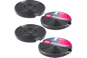 McFilter | 4x filtres à charbon actif Ø 150mm EFF75 pour hotte aspirante, convient pour filtre à charbon AEG 405509371/2, Faber 112.0067.944 + 112.0254.245, IKEA 203.383.74, NYTTIG FIL 500