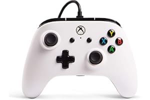 PowerA Controller cablato Licenza ufficiale di Microsoft e compatibile con Xbox One, Xbox One S, Xbox One X e Windows 10, Bianco