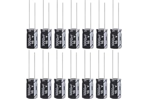 ALLECIN 15 sztuk kondensatorów 1000uF 16V Elkos kondensator 1000µF 16 V aluminiowy kondensator elektrolityczny 10 x 17 mm Electrolytic Capacitors 1000 uF MFD 105°C