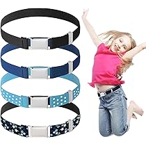 4 Kinder Gürtel Set - Elastische Magnet-Gürtel Für Jungen & Mädchen | Einfach Anzuziehen