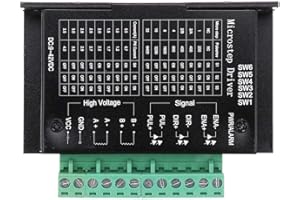 DollaTek TB6600 4A 9-42V Controlador CNC Controlador de Motor Paso a Paso, Controlador de Motor Paso a Paso Nema Tb6600 Ejes híbridos bifásicos de Dos Ejes para CNC