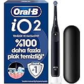 Oral-B iO2 Siyah Şarjlı/Elektrikli Diş Fır&ccedil;ası, 1 Fır&ccedil;a Başlığı, Tek Şarjda 4 Haftaya Varan Kullanım, Seyahat Kabı
