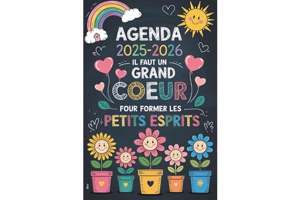 AGENDA MAITRESSE 2025 2026: Cadeau Maitresse D'école | Joli Planificateur Semainier Personnalisé Pour Les Enseignants