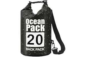 XUNIVERS 20L Impermeabile Borsa Secca/Borsa Impermeabile,Zaino Impermeabile per Outdoor,con Cinghia Lunga Regolabile per Kayak in Barca Escursione in canoa/pesca/Rafting/Nuoto/Snowboard