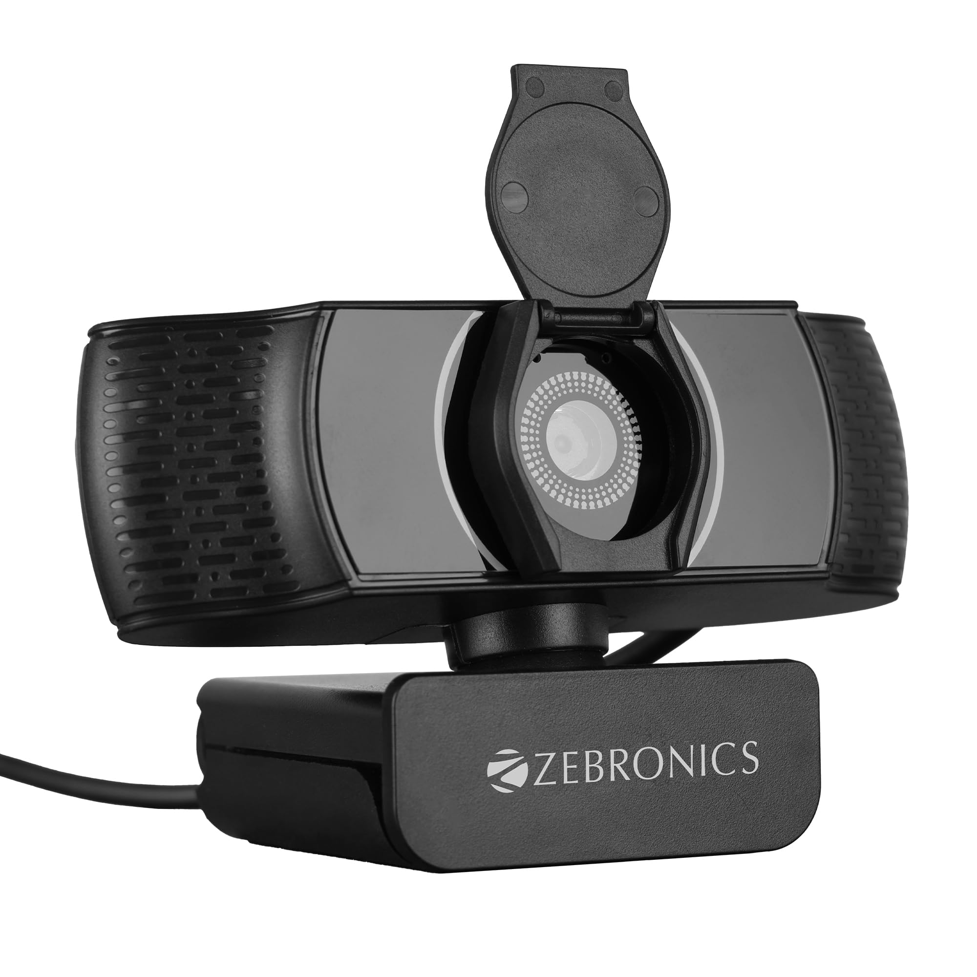 ZEBRONICS Pure Plus 4K Webcam, 3840 x 2160 (4K UHD), 30 FPS, Auto (Focus + White Balance + Brightness Correction), Built-in M