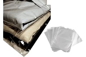 HOME PRO Buste Plastica per Maglioni Maglia Camicie T-Shirt Indumenti Trasparente Protezione Antipolvere Riutilizzabile 35x50 cm Nylon PLT 50Pezzi