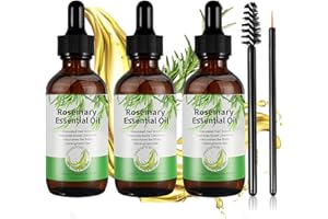 GOFLORDEN Rosmarinöl Haare 3 * 60ml, Ätherische Rosmarinöle für Haarwachstum & Hautpflege, Rosmarinöl gegen Haarausfall, stärkt das Haar, nährt die Kopfhaut,180ml