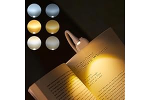 EVISTR LED Book Reading Light Lamp - Rechargeable Clip on Book Light with 3 Eye-Protecting Modes Stepless Dimming - Powered Battery Life and Portable Mini Reading Lamp for Book Lover