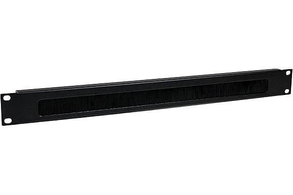 StarTech.com Panneau Gestion de Câbles Horizontal pour Racks de Serveurs 1U - Passe Câbles en Acier avec Brosse (CMBRUSH1U)