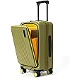 MOKOBARA The Transit Cabin Pro Luggage Small Cabin Size Polycarbonate Hardsided 8 Hinimoto Wheels Suitcase for Travelling (So Matcha Limeray),56 Cm (So Matcha Limeray 2.0)