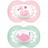 MAM Original Set of 2 Soothers, 6-16 Months, Swan | Instinctively accepted, SkinSoft silicone, suitable for teeth and jaw, wi