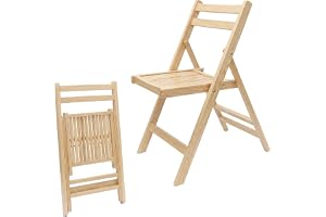 Spetebo Fällstol trä natur – 79 x 59 cm – kan belastas upp till 100 kg, vikbar, stabil utan montering, köksstol, sidostol, ut