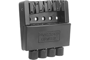 Odorkle Tail Headless Bass String Bridge Ponte in Lega di Zinco Cordiera Accessori per Strumenti Musicali Adatto per Basso Elettrico a 4 Corde