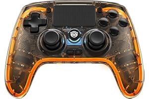 NYXI Manette sans fil pour PS4/PC/iOS/Android avec Joysticks à effet Hall et déclencheurs à effet Hall, éclairage RGB, boutons programmables et vibrations, ainsi qu'une prise casque de 3,5 mm