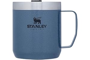 STANLEY Classic Legendary Camp Travel Mug 0.35L - Keeps 1.5 Hours Hot - 3 Hours Cold - Dishwasher Safe - Stainless Steel Coffee Cup - BPA-Free - Hammertone Lake