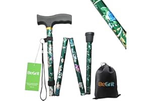 ‎BEGRIT BeGrit Gehstock Klappbar für Damen Bunt Elegant Höhenverstellbar - Spazierstock mit Blumen, Krückstock - Geschenke für Mutter, Herren, Geburtstag, Thanksgiving, Neujahr
