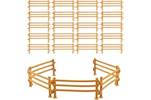 HSLXBY 60 Stück Pferdezaun Spielzeug, Kunststoff Farm Zaun, Corral Fechten Panel Zubehör, Miniatur Zaun Bauernhof Spielzeug, DIY Pferd Corral Fechten Zubehör, Kinder Pädagogisches Geschenk