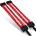 ONLINE LED STORE 5" Red LED Motorcycle Turn Signal & Brake Tail Light Strip Kit IP68 Waterproof Single Row Running Light Brake/Turn Signals Flexible Tail Light Strip for Motorcycle Trailer ATV, 2pcs