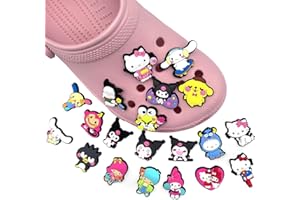 EIROVYA 20 Piezas Colgantes para zapatos, Brazalete de estilo de dibujos animados y accesorios de decoración de engranajes para niños regalos de fiesta de cumpleaños, lindo gatito