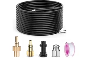 Stone Banks 15M Manguera de limpieza de tuberías para Kärcher/Bosch/Lavor, Mangueras para Bosch/Lavor/Parkside/Wilks-USA/AR blue clean/STANLEY adaptador Limpiadoras a Presión