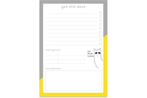 BYANIKA Get Sh*t Done Daily Planner Pad - A5 To Do List Notepad - 50 Tear-Off Sheets, 120gsm Paper - Funny Pun