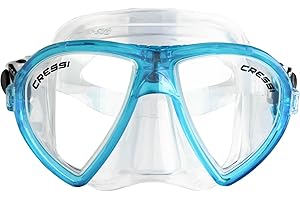 CRESSI Ocean - Maschera Singola Ocean o Combo Set Maschera Ocean+Snorkel Gamma per Immersioni e Snorkeling, Taglia Unica, Adulti