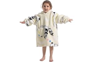 Pterygoid Kids Oversized Blanket Hoodie,Sherpa FLeece Hoodie Blanket,Hooded Sweatshirt for Girls Boys with Pocket for Toddler Children