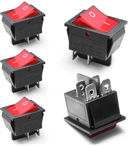 10 Interruttori A Bilanciere 4 Pin - Mini Interruttori A Levetta Per Auto, Barche Ed Elettrodomestici - Foto 5