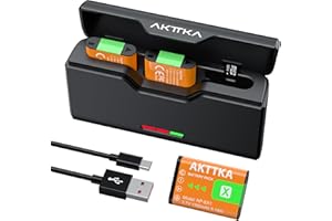 AKTTKA Confezione da 3 batterie NP-BX1 e caricabatterie a 3 porte, compatibili con Sony ZV-1, RX1, DSC-RX100 DSC-RX100 II/III/Ⅳ/Ⅴ/Ⅵ/Ⅶ/VA, FDR-X3000, con schermo LED e supporto per scheda SD (1380mAh)