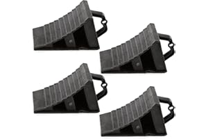 GAsupply 4 pezzi cunei in plastica con maniglia, cuneo freno per auto, rimorchi, roulotte, camper, stile industriale vintage con design ruvido